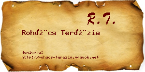 Rohács Terézia névjegykártya
